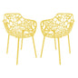 Modern Devon Aluminum Armchair, Set of 2