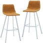 Elland - Bar stool - Light Brown - White Base Set of 2
