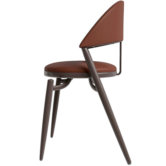 Venice Collection Modern Dining Chair In Black set of 4 in Dark Brown