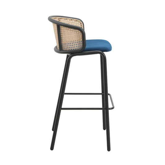 Seat and Black Powder Coated Steel Frame, Set of 2