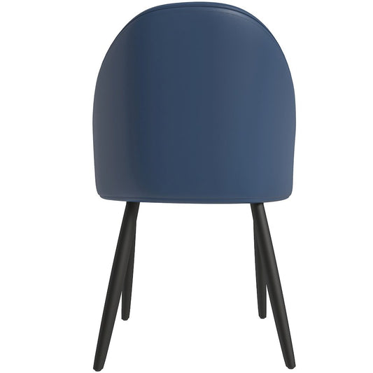 Paradiso Collection Modern Dining Seat in Blue with White Seat