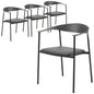 Kora Collection Modern Dining Chair in Black - Set of 4