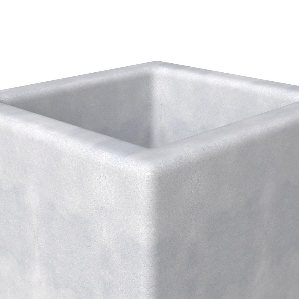 Terra Series Poly Stone Plant...n Aged Concrete 10.2" x 10.2" 23.6" High
