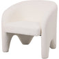 Lylo Collection Modern Accent Chair In Boucle White