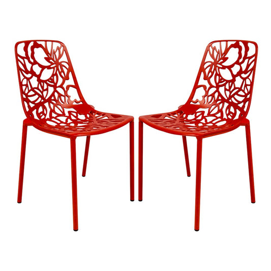 Modern Devon Aluminum Chair, Set of 2