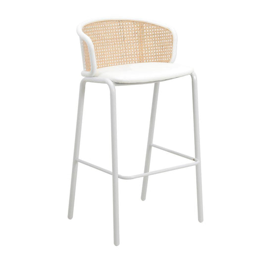 Seat and White Powder Coated Steel Frame for Kitchen and Dining Room