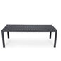 Chelsea Aluminum Outdoor Dining Table 87 With 8 Chairs and Light Grey Cushions