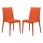 Weave Mace Indoor/Outdoor Dining Chair (Armless), Set of 2