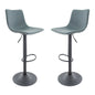 Tilbury Modern Adjustable Bar Stool in Peacock Blue