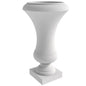Daisy Series Poly Fiber Stone Planter in White, 14 Dia, 24.8 High