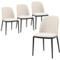 Dining Side Chair with Velvet Seat and Steel Frame Set of 4
