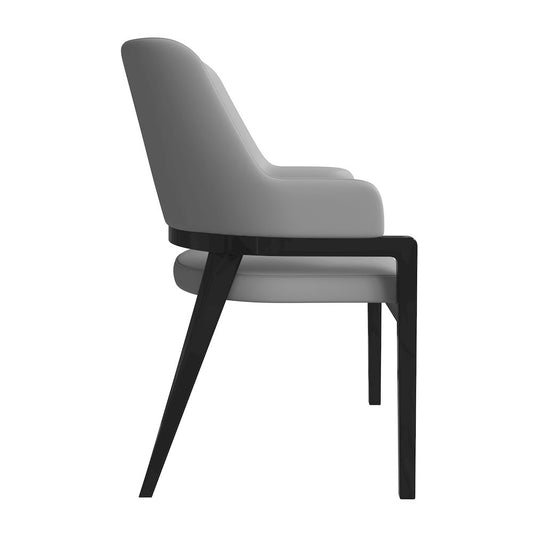 Ethora Collection Modern Wooden Dining Chair in Grey Set of 4