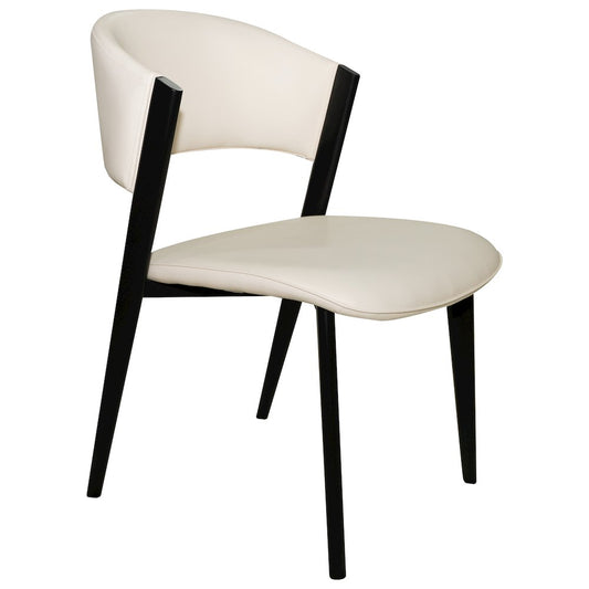 Aspen Collection Modern Dining Chair Black Frame in White