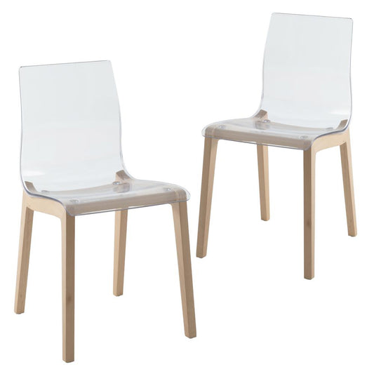 Marsden Modern Dining Side Chair With Beech Wood Legs Set of 2