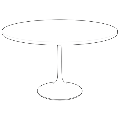 48" Round Dining Table, Brushed Chrome Base with Dark Maple MDF Top
