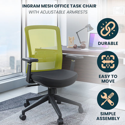 Ingram Modern  Office Task Chair with adjustable armrests