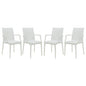 Weave Mace Indoor/Outdoor Chair (With Arms), Set of 4