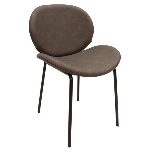 Dining Side Chair with Upholstered Faux Leather Seat