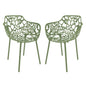 Modern Devon Aluminum Armchair, Set of 2