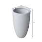 Crete Series Fiberstone Planter Set in Aged Concrete