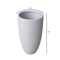 Crete Series Fiberstone Planter Set in Aged Concrete