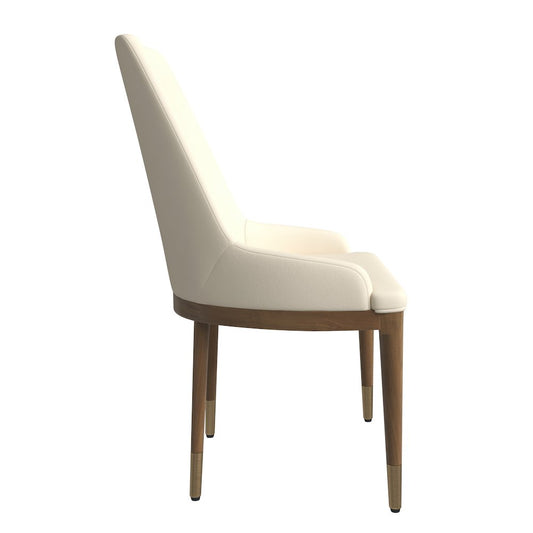 Viva Collection Modern Wooden Dining Chair in Light Toupe Set of 2