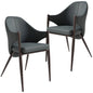 Sante Collection Modern Dining Chair Set of 2 in Grey