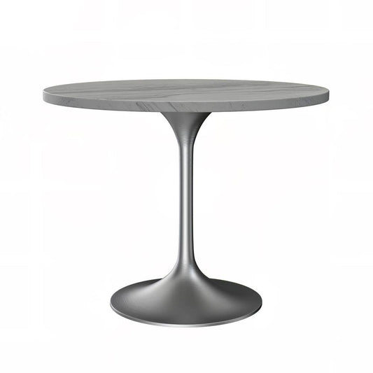Verve Collection 36 Round Dining Table, Brushed Gold Base