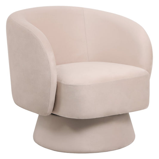 Raze Collection Modern Accent Chair in Beige Velvet