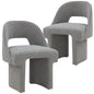 Quell Boucle Accent Chair in Grey Set of 2