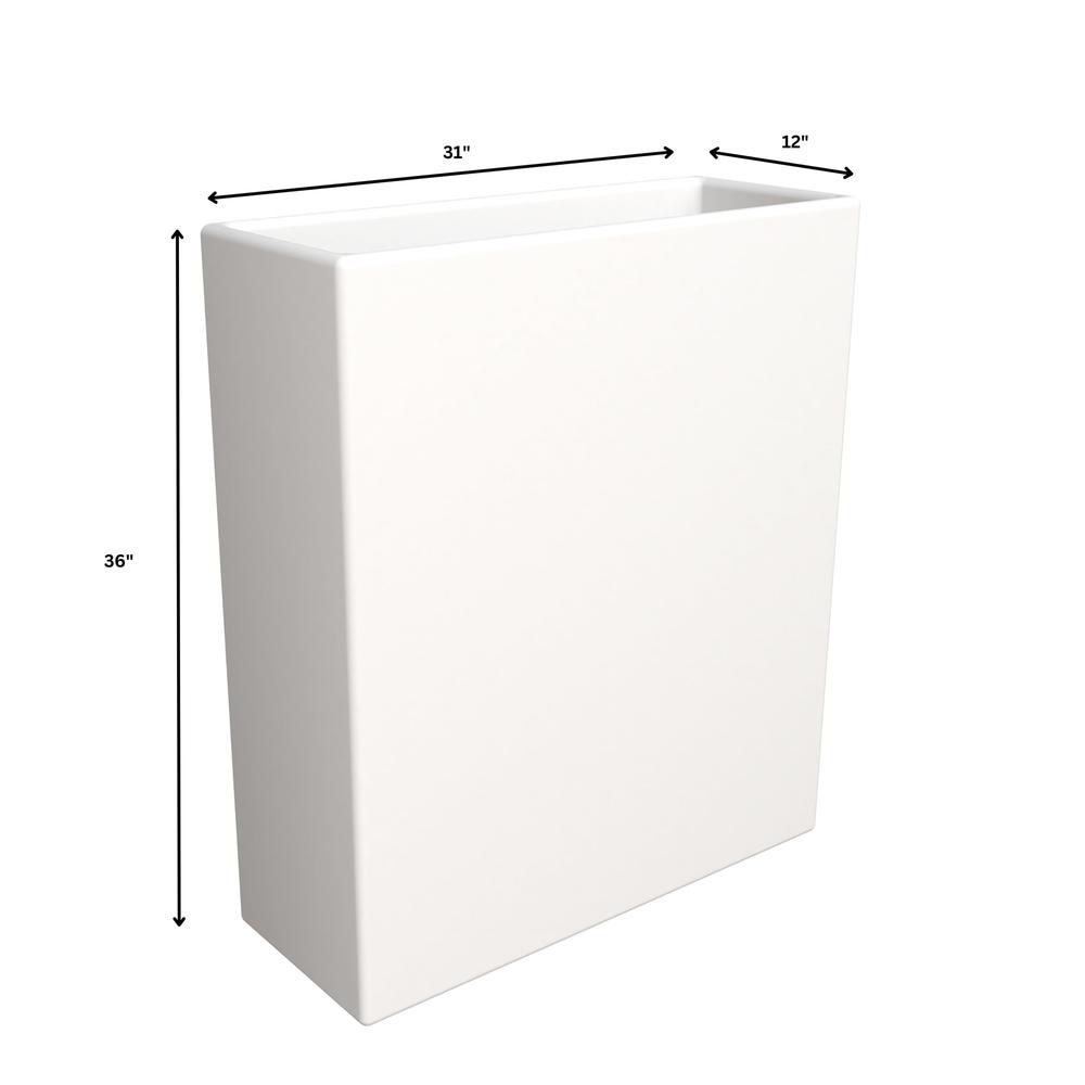 Thistle Series Poly Stone Planter Set in White