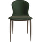 Mosaic Collection Modern Dining Chair in Olive Green Fabric - Set of 2
