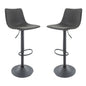 Tilbury Modern Adjustable Bar Stool in Charcoal Black