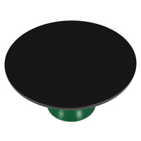 Tully Collection Glass Coffee Table Green glass, Black Rim with Black Glass top