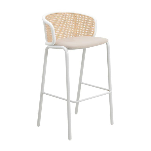 Seat and White Powder Coated Steel Frame for Kitchen and Dining Room