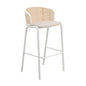 Seat and White Powder Coated Steel Frame for Kitchen and Dining Room