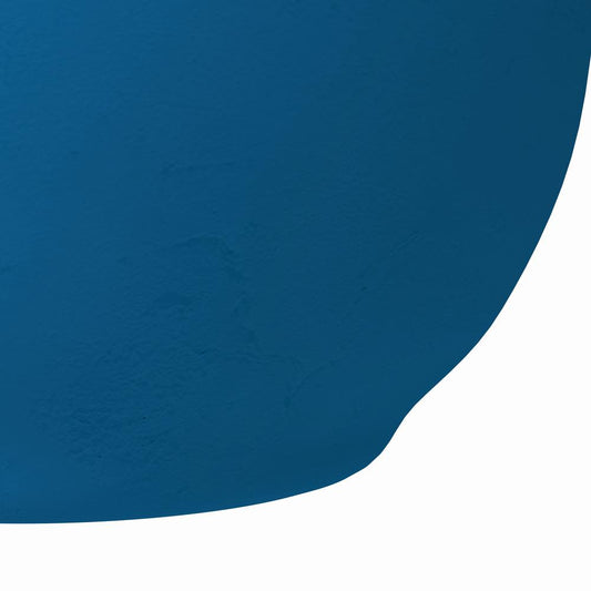 Grove Series Hemisphere Poly Clay Planter in Blue 12.4 Dia, 7.1 High