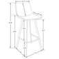 Elland - Bar stool -Charcoal Black- White Base