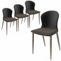 Mosaic Collection Modern Dining Chair in Charcoal Fabric - Set of 4