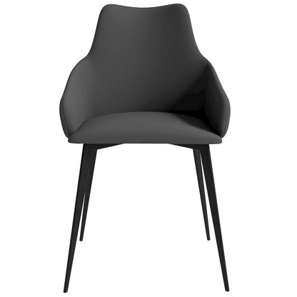 Sonnet Series Modern Dining Chair in Grey - Set of 2