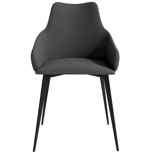 Sonnet Series Modern Dining Chair in Grey - Set of 2