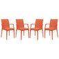 Weave Mace Indoor/Outdoor Chair (With Arms), Set of 4