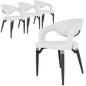 Entice Collection Modern Dining Chair Set of 4 in White