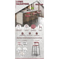 Lume Collection Modern Bar Stool in Burgundy