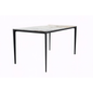 Avo Series Modern Dining Table Black Base, With 55 White Grey Sintered Stone Top