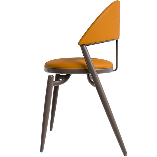 Venice Collection Modern Dining Chair In Black set of 4 in Light Brown