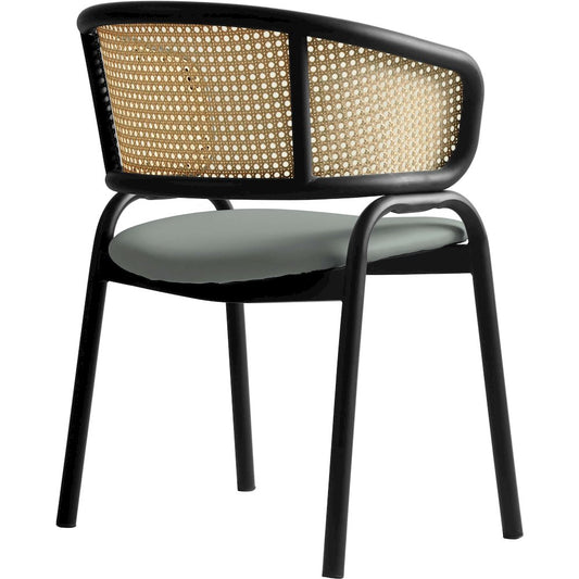 Ervilla - Dining Chair - Grey Leather - Set of 2