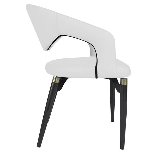 Entice Collection Modern Dining Chair Set of 2 in White