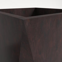 Aloe Series PolyStone Planter in Brown, 13 x 13, 24 High
