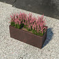 Bloom Series Poly Stone Planter 9" , 19.7" Long In Brown
